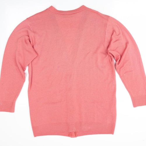 Marks and Spencer Womens Pink   Cardigan Jumper Size 12