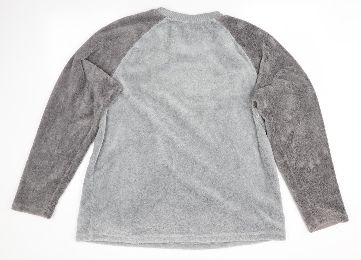 Avenue Mens Grey Solid   Pyjama Top Size XL  - Fleece Feel Exterior