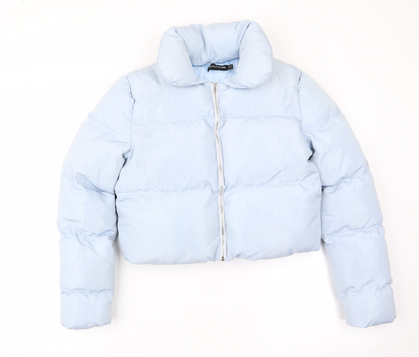 Pretty Little Thing Womens Blue   Puffer Jacket Coat Size 6