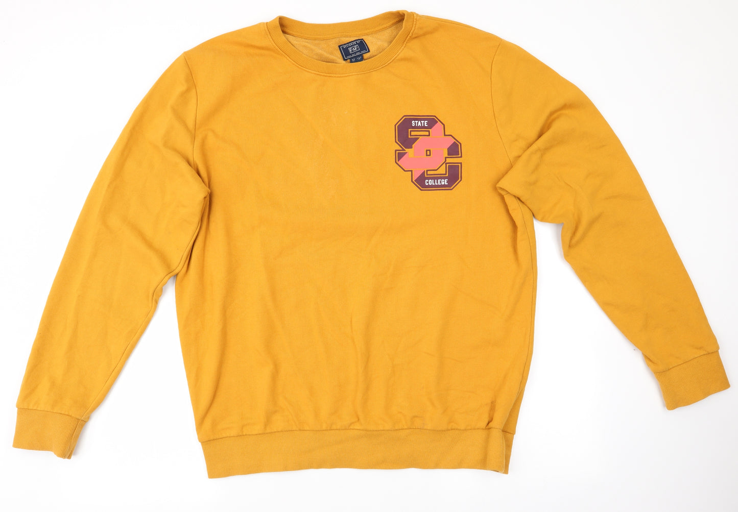 Florence and Fred Mens Orange   Pullover Sweatshirt Size XL  - State College