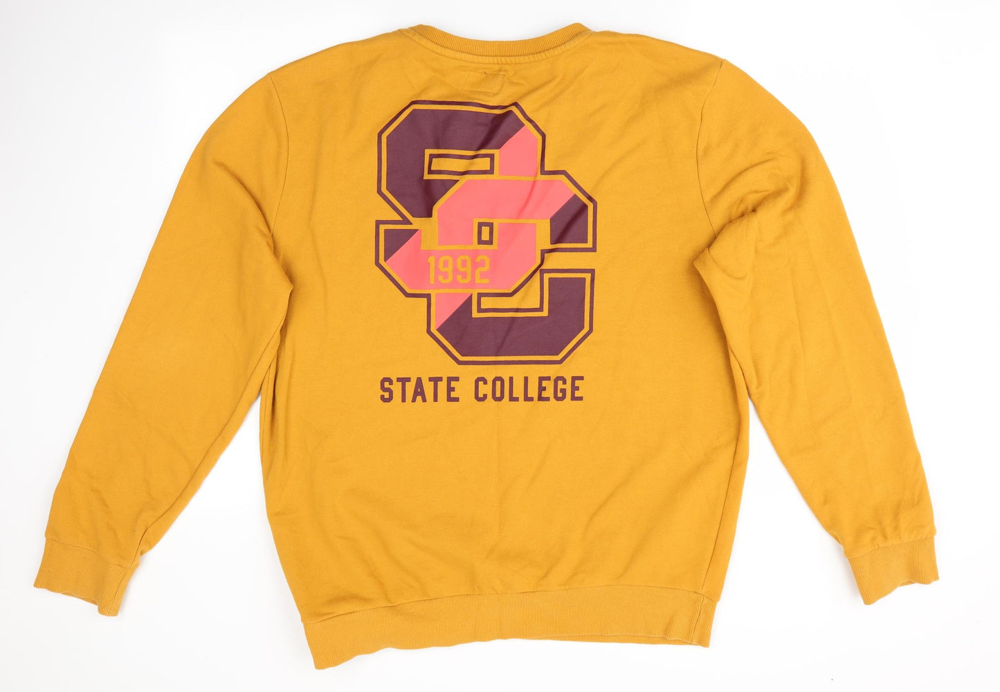 Florence and Fred Mens Orange   Pullover Sweatshirt Size XL  - State College