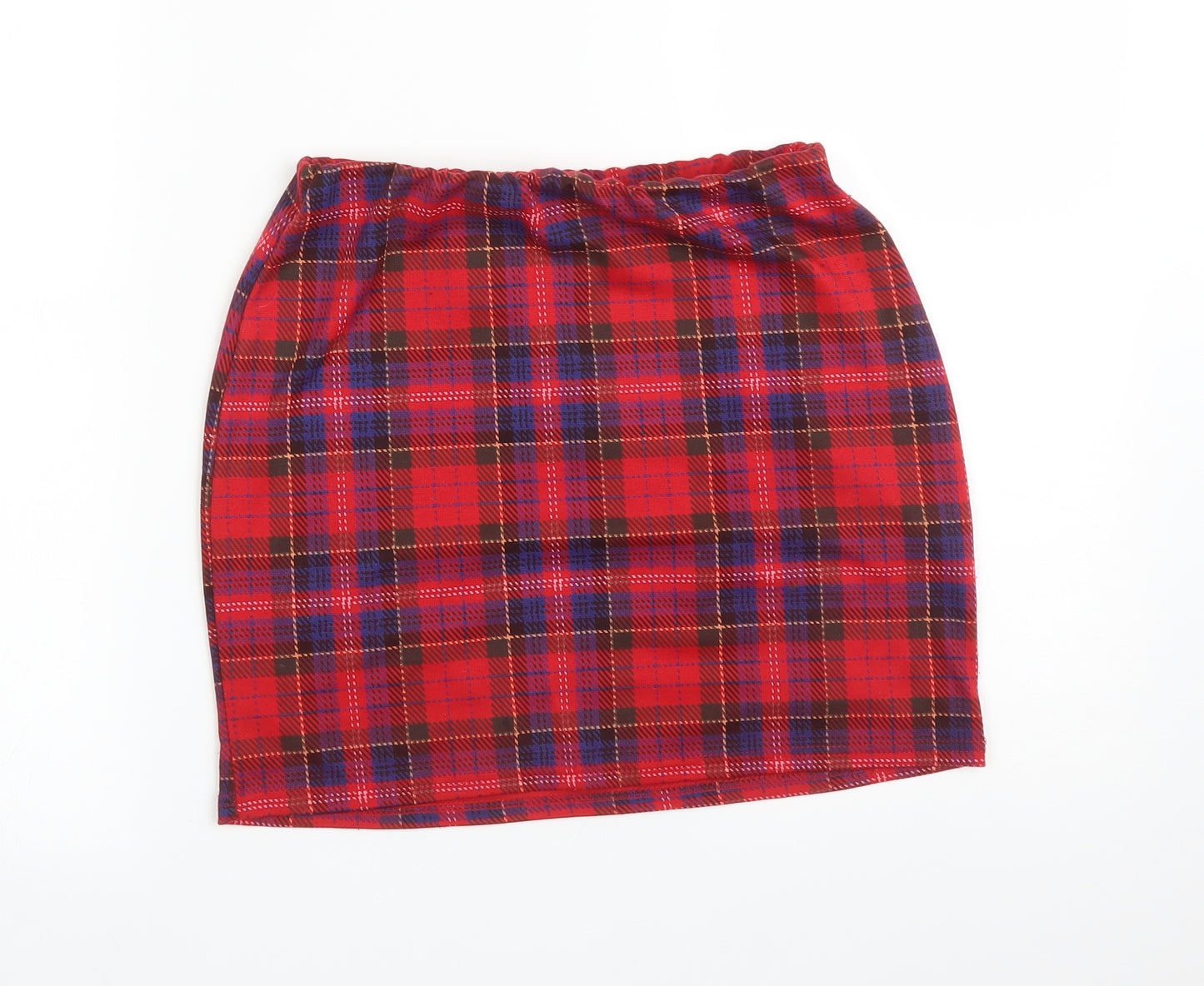 Primark Womens Multicoloured Check  Straight & Pencil Skirt Size 10