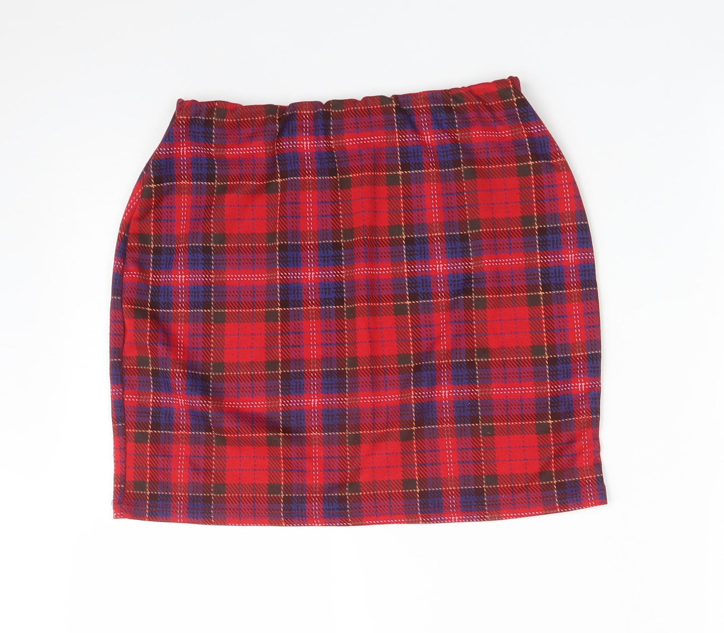 Primark Womens Multicoloured Check  Straight & Pencil Skirt Size 10