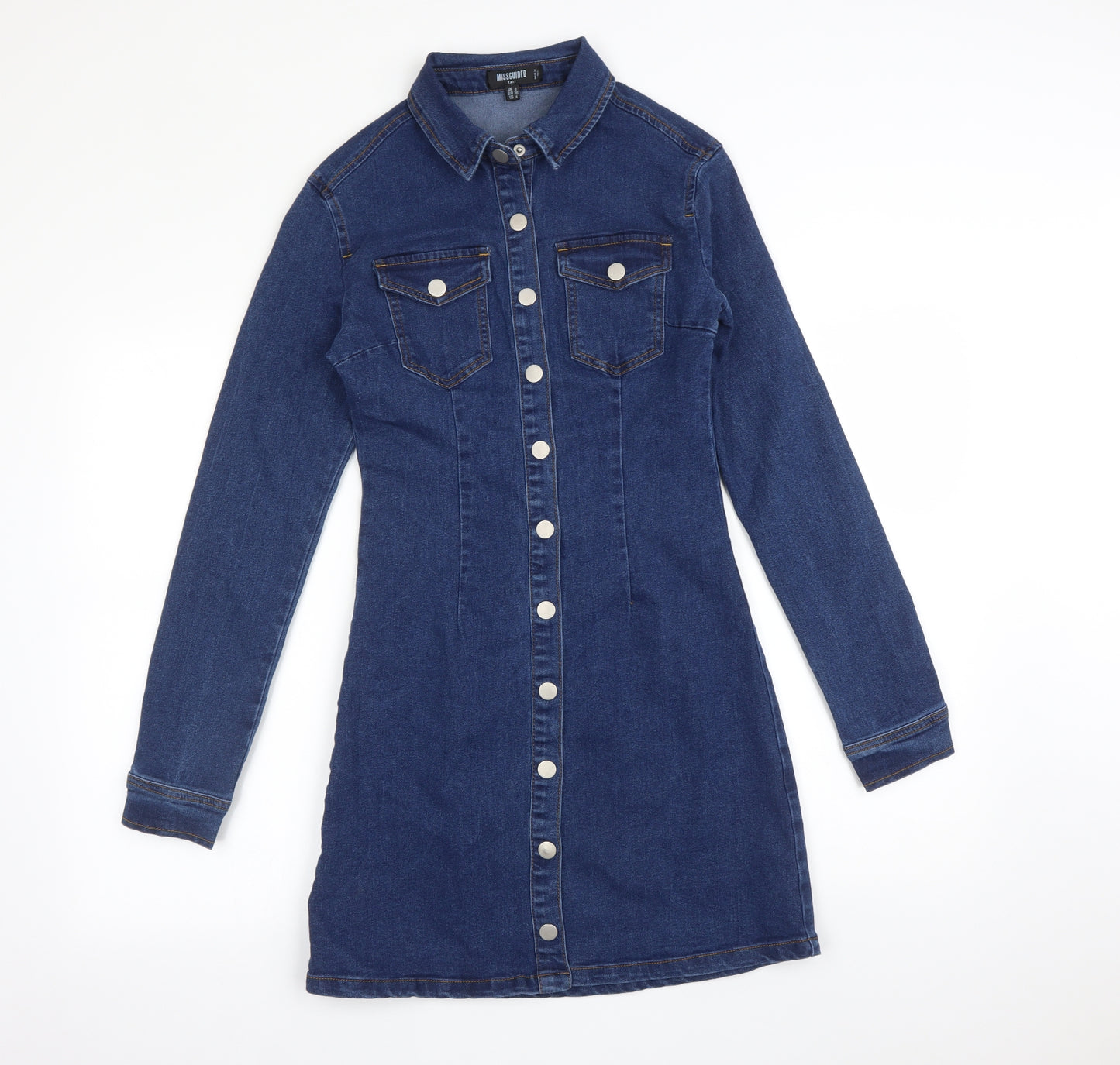 Missguided Womens Blue   Shirt Dress  Size 8