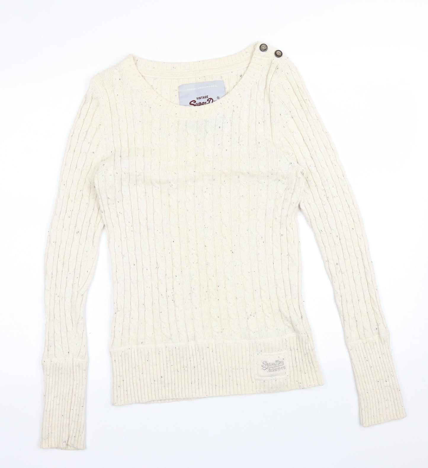 Superdry Womens White   Pullover Jumper Size L