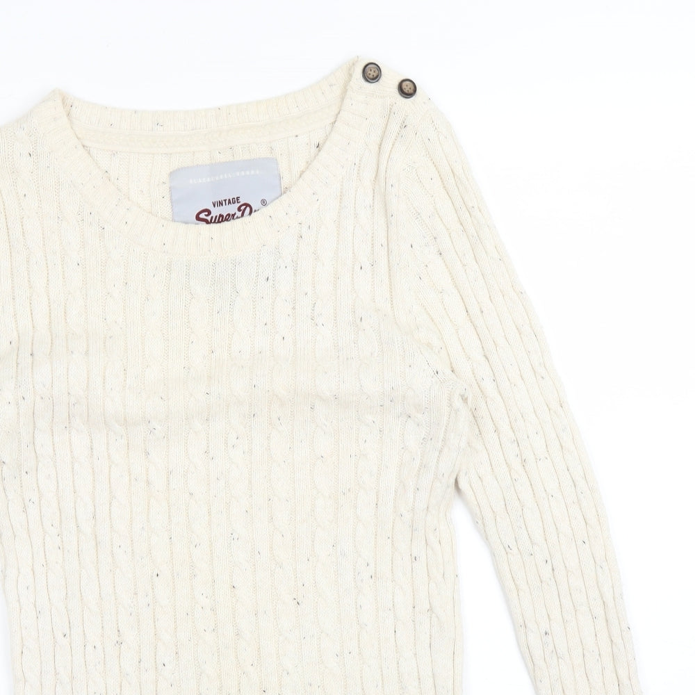 Superdry Womens White   Pullover Jumper Size L