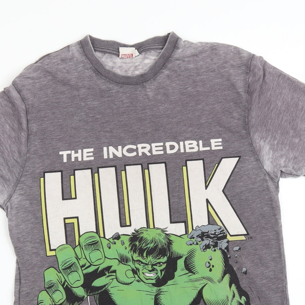 Cedar Wood State Mens Grey    T-Shirt Size M  - MARVEL HULK