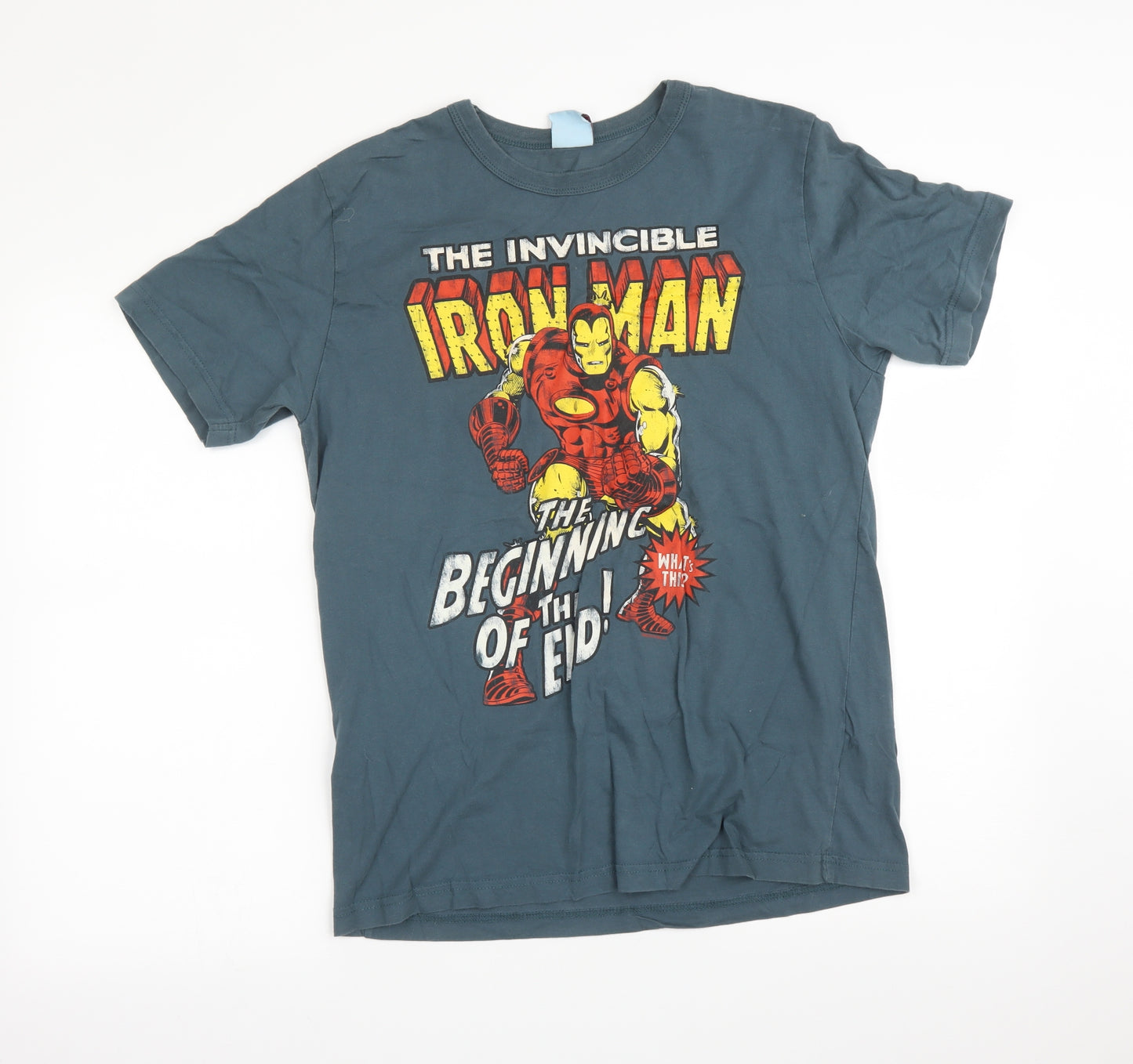 Marvel Mens Blue    T-Shirt Size L  - IRON MAN