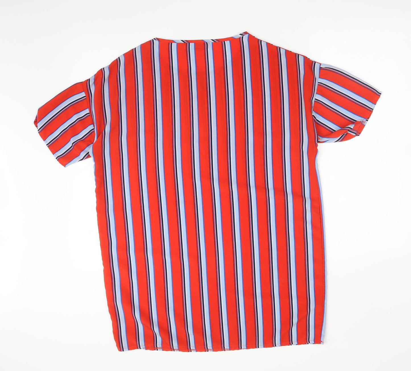 DIFFUSE Womens Multicoloured Striped  Basic T-Shirt Size 10