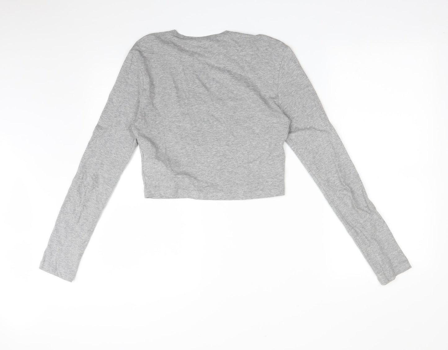 Missguided Womens Grey   Cropped T-Shirt Size 10  - CHERRY BOMB
