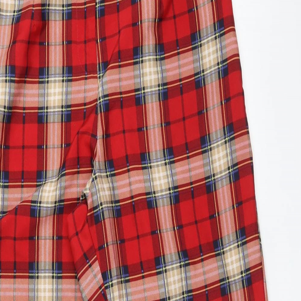 PRETTYLITTLETHING Womens Multicoloured Check  Trousers  Size 12 L30 in