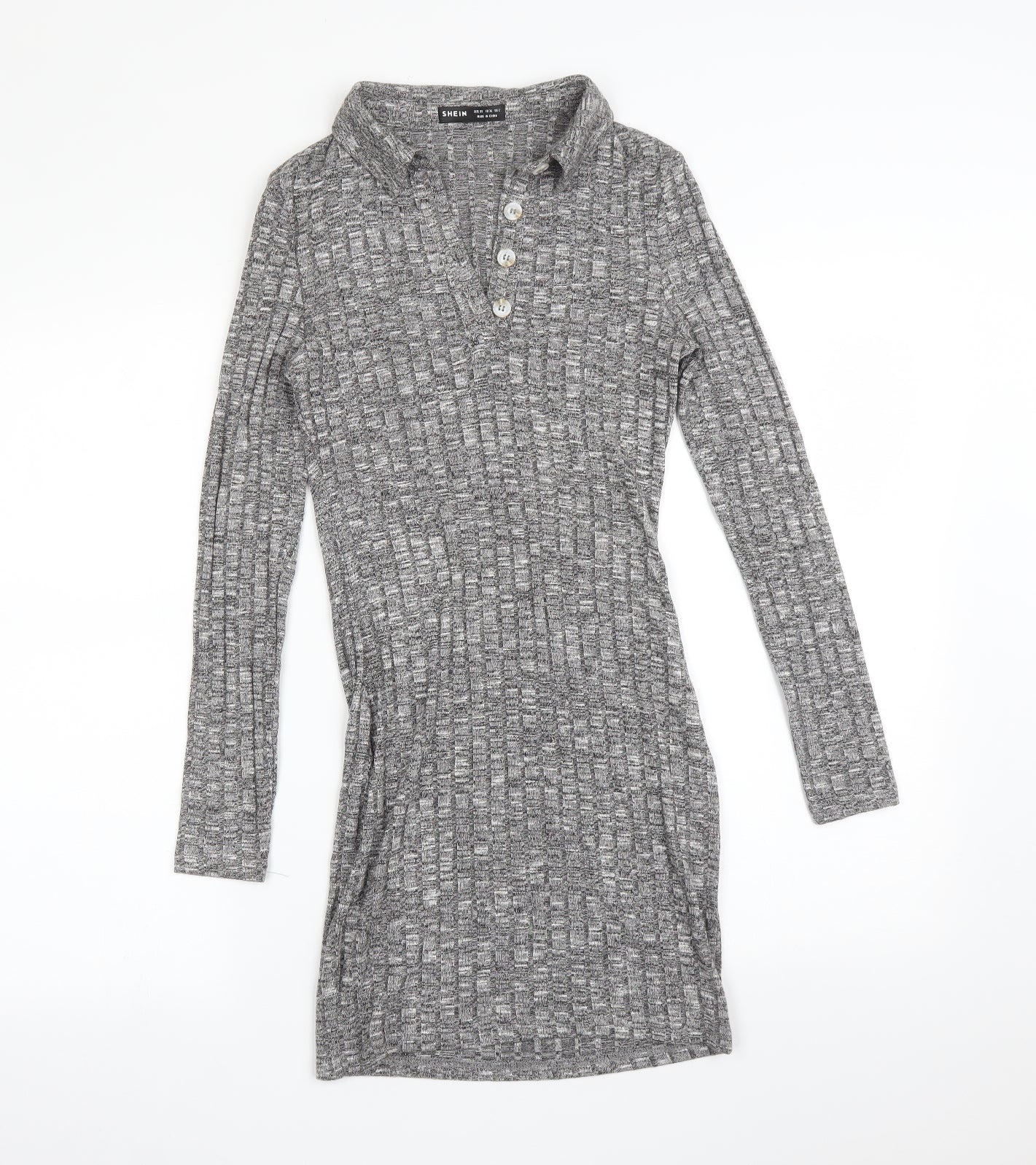 SheIn Womens Grey Striped  Bodycon  Size XS