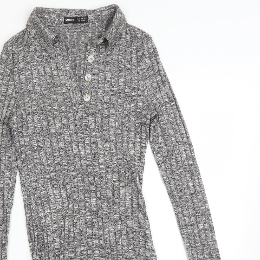 SheIn Womens Grey Striped  Bodycon  Size XS