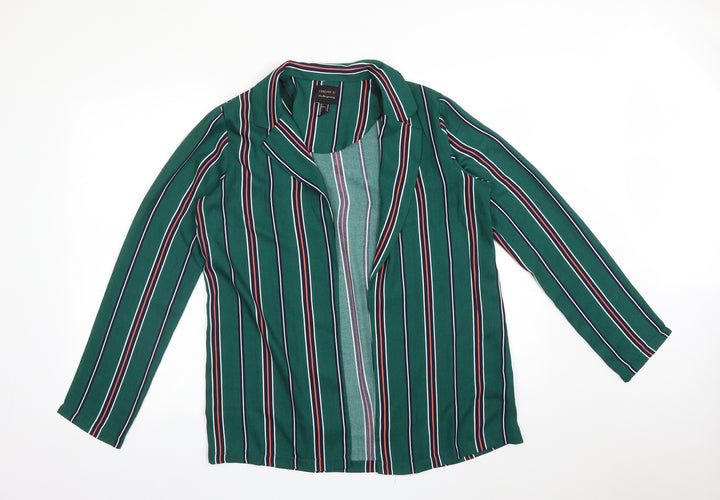 FOREVER 21 Womens Multicoloured Striped Jacket Blazer Size M