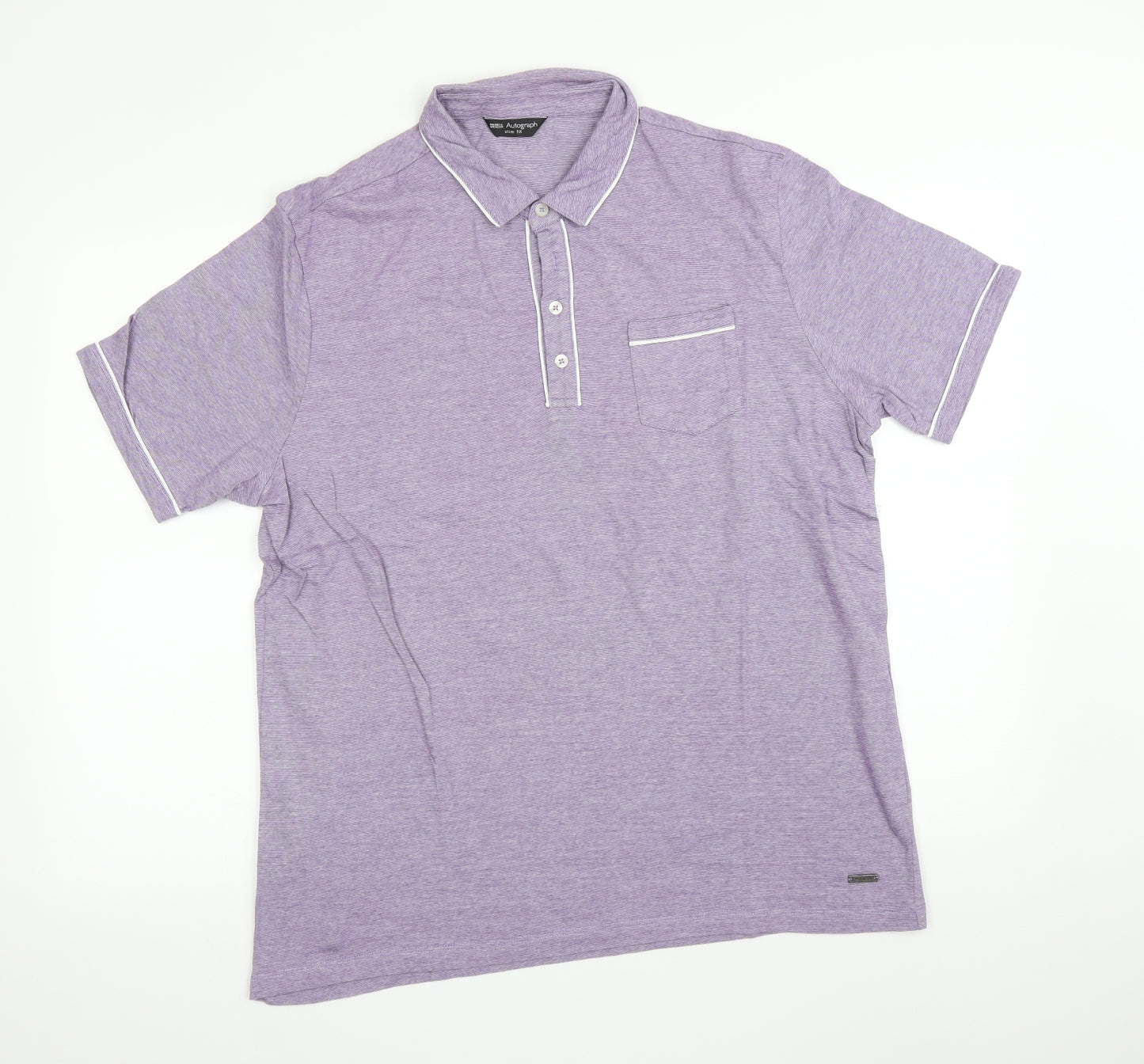 M&S Mens Purple    Polo Size XL