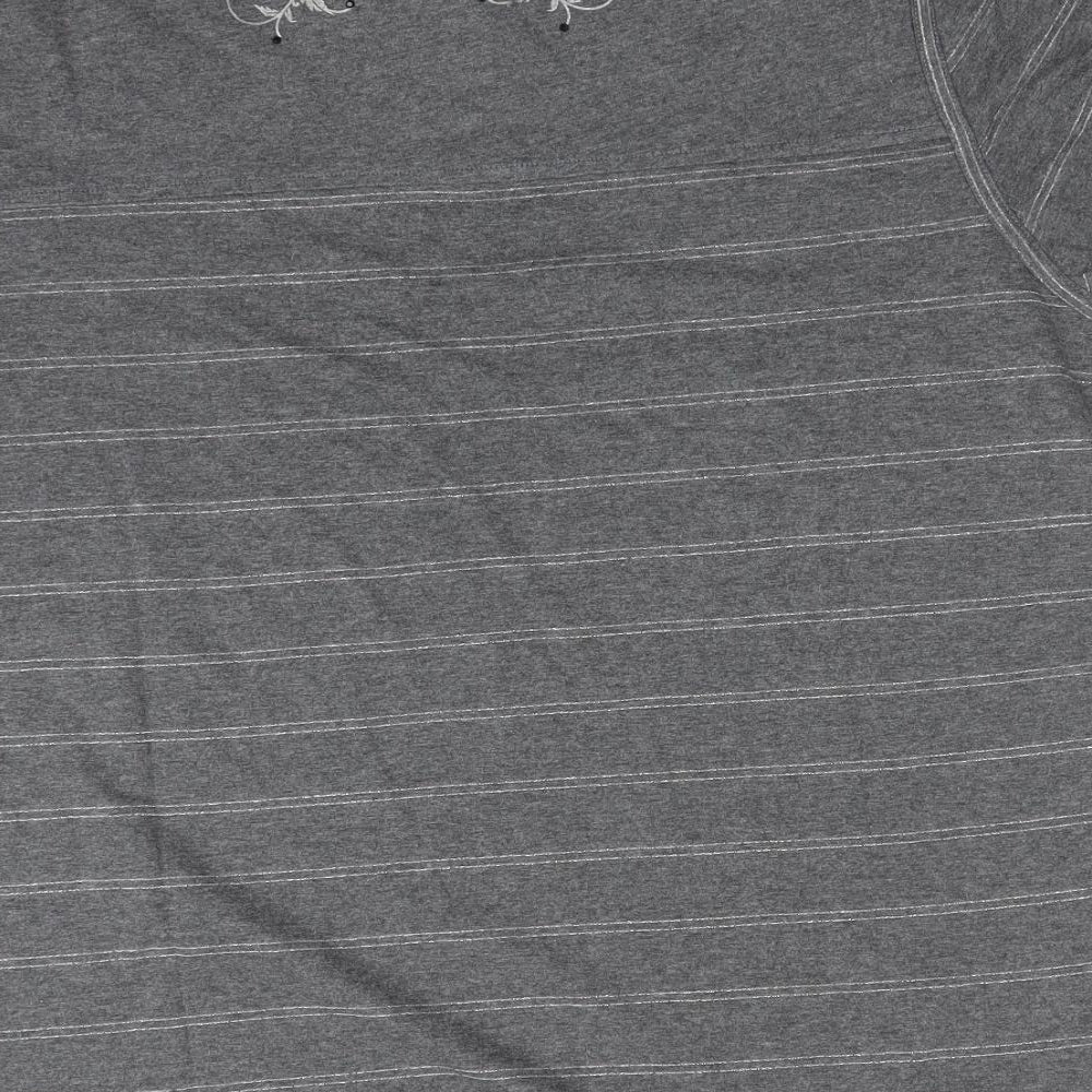 Debenhams Mens Grey Striped   Polo Size 2XL