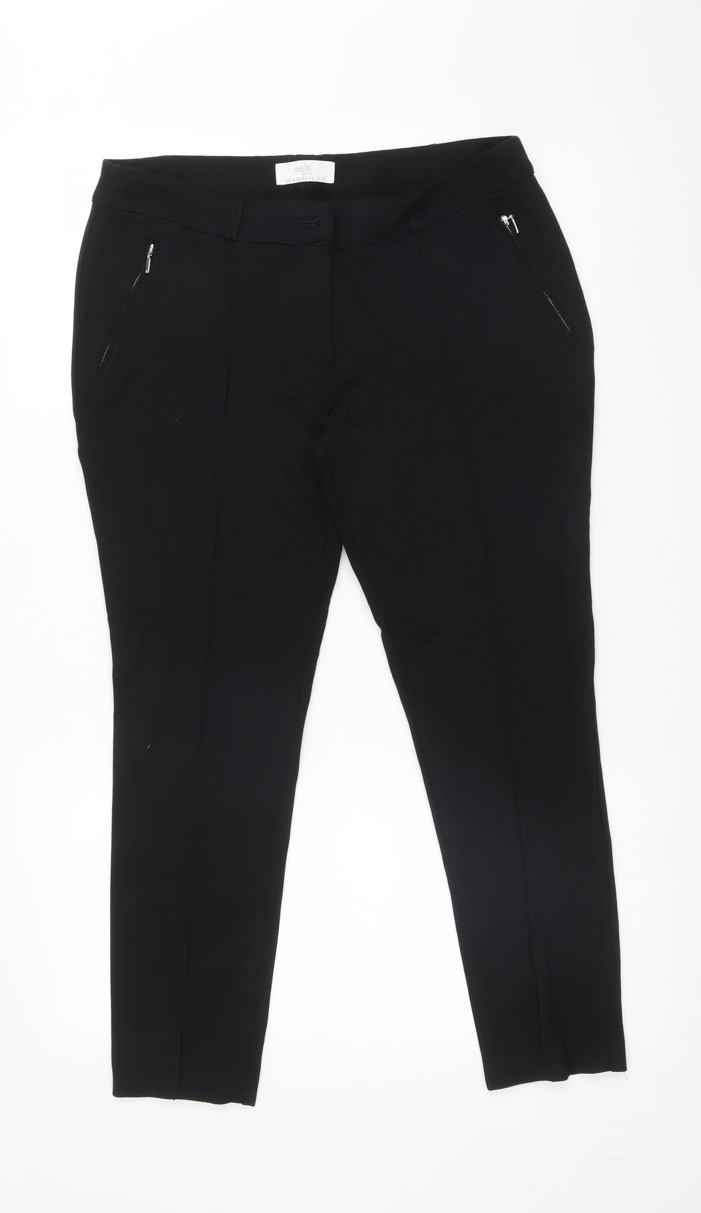 Wallis Womens Black   Trousers  Size 14 L25 in