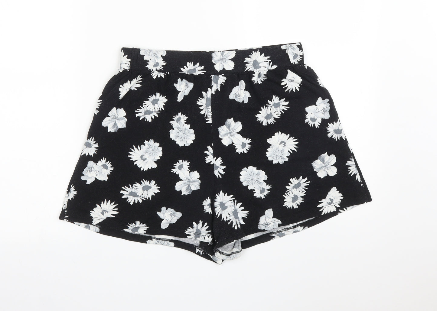 ASOS Womens Black Floral   Shorts Size 14