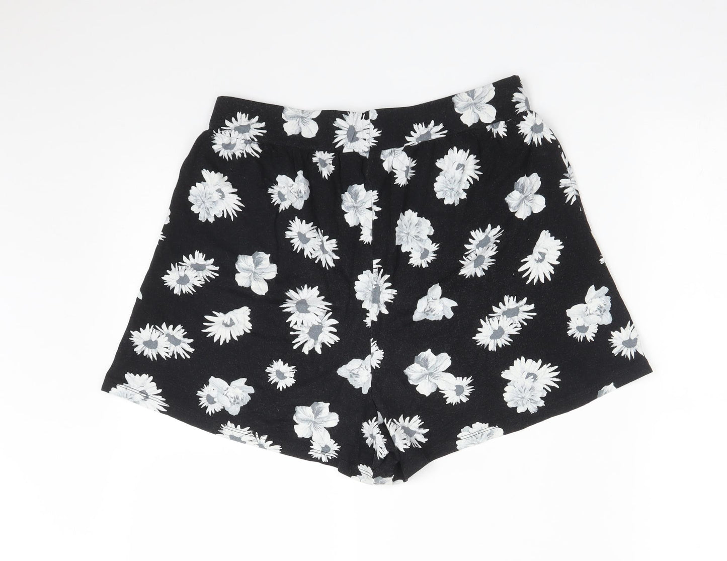 ASOS Womens Black Floral   Shorts Size 14