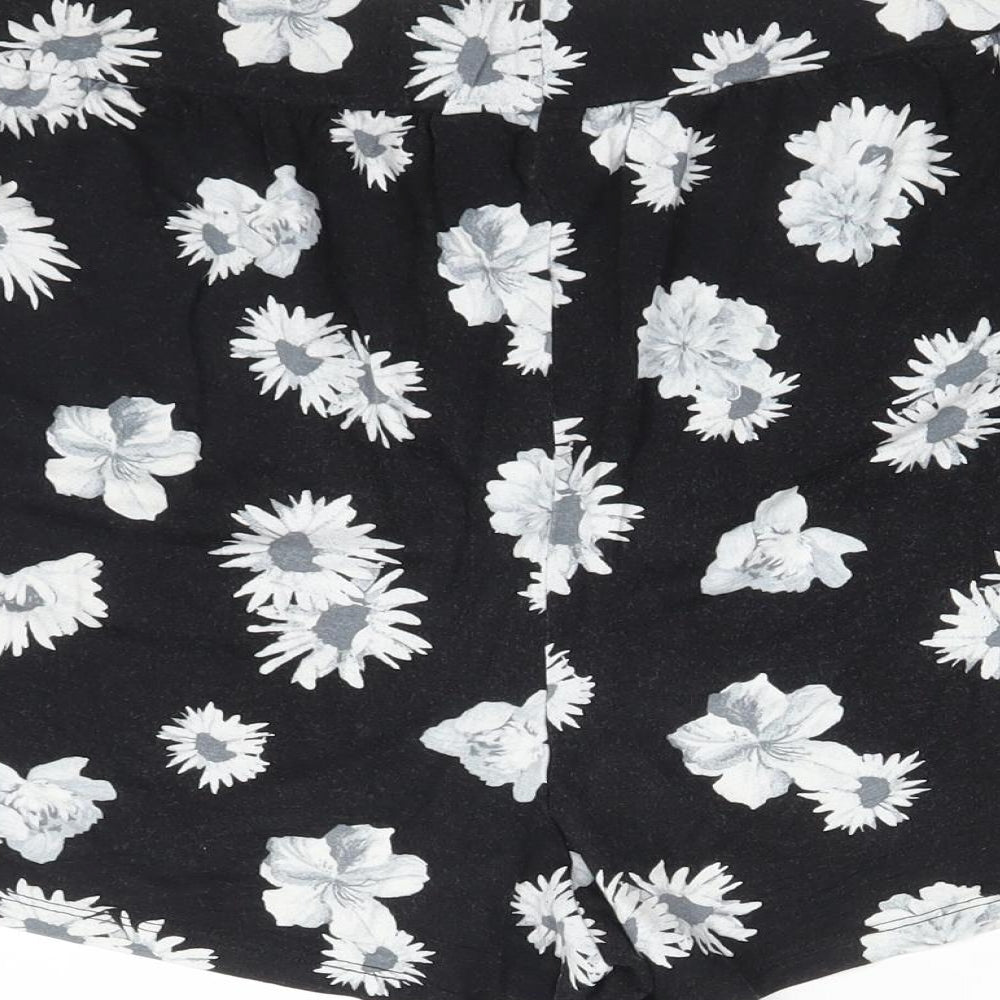 ASOS Womens Black Floral   Shorts Size 14