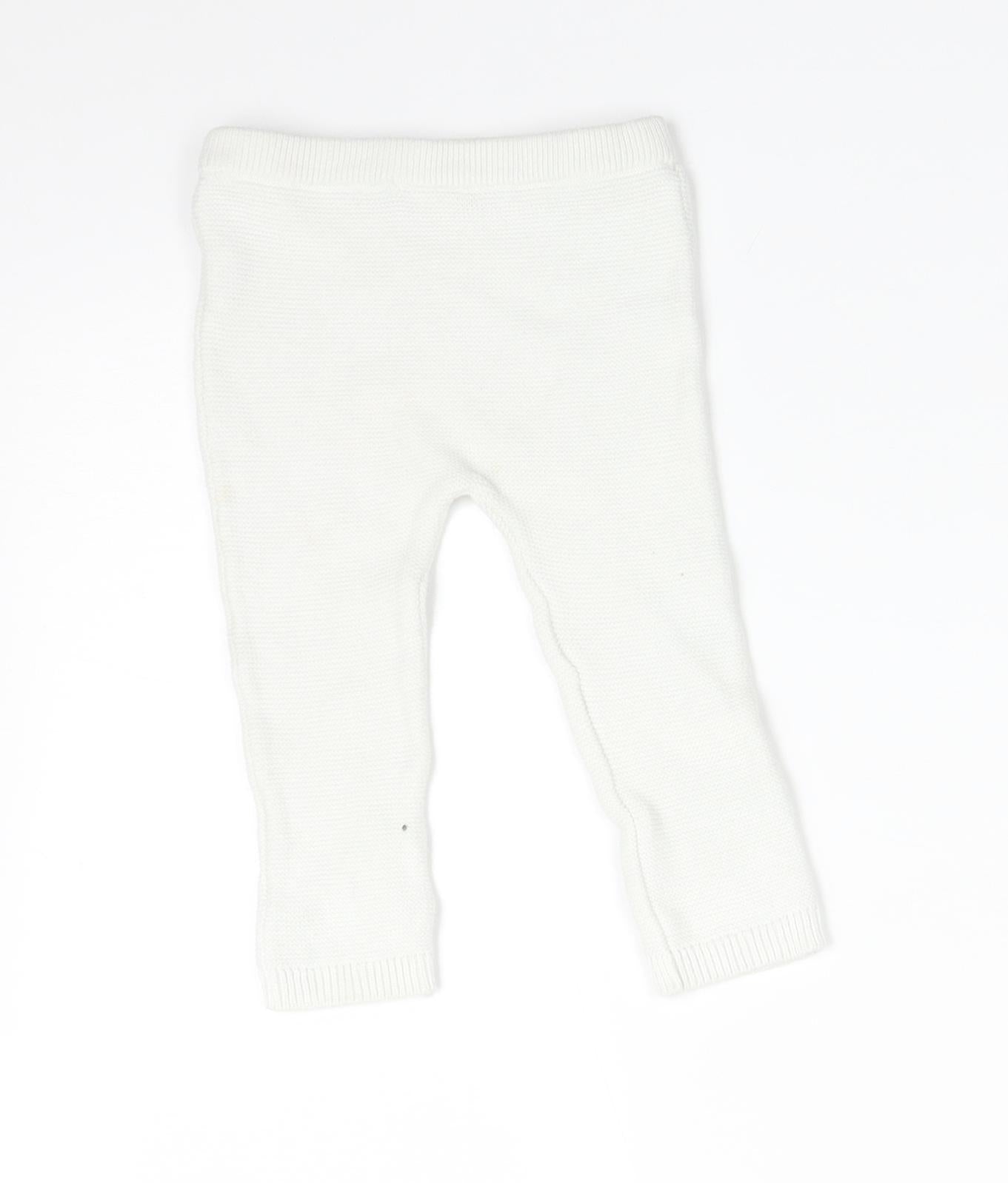 FRED&FLO Girls White    Leggings Size 9-12 Months