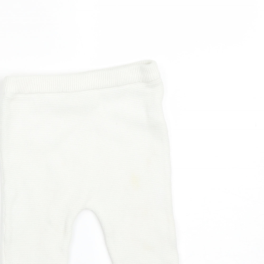 FRED&FLO Girls White    Leggings Size 9-12 Months