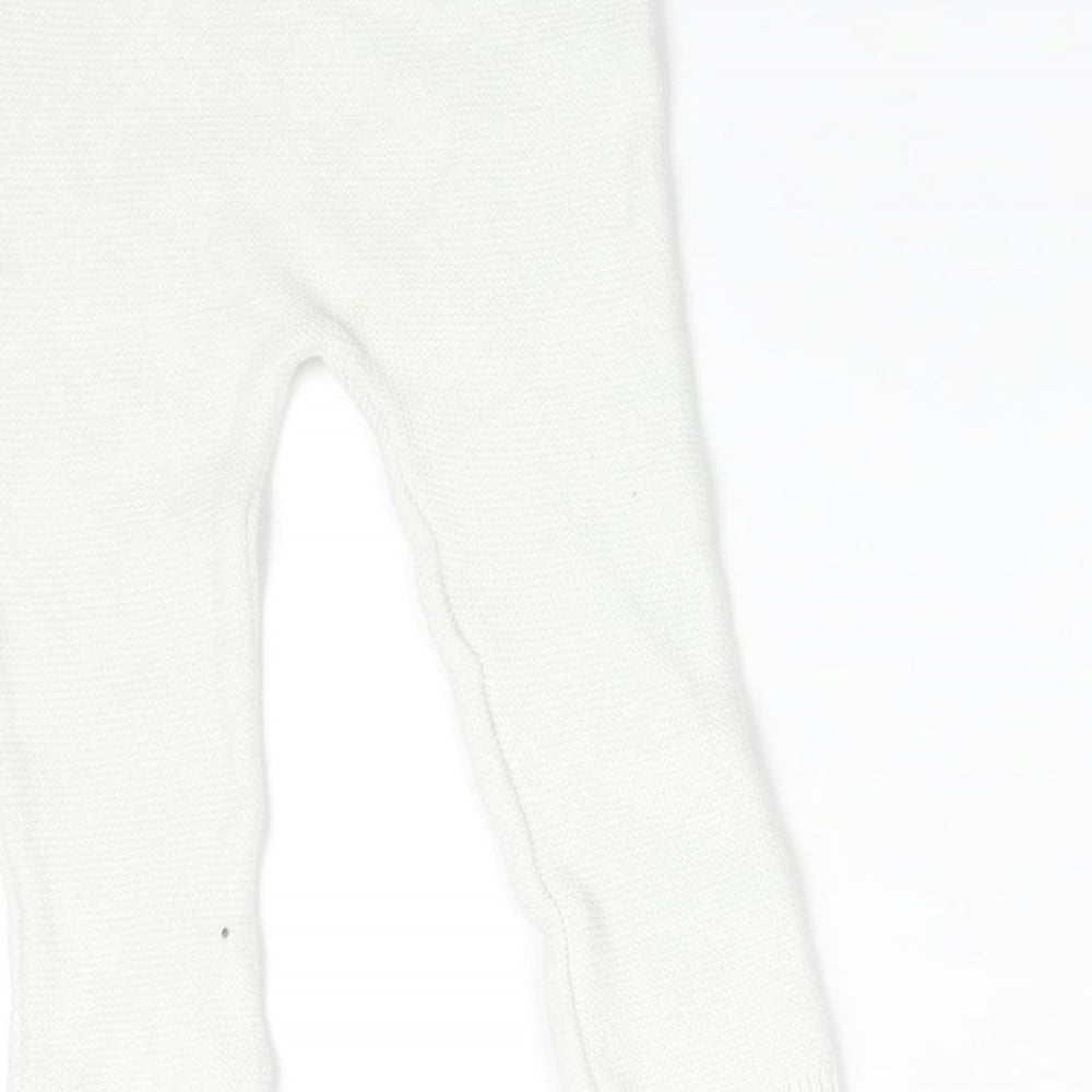 FRED&FLO Girls White    Leggings Size 9-12 Months