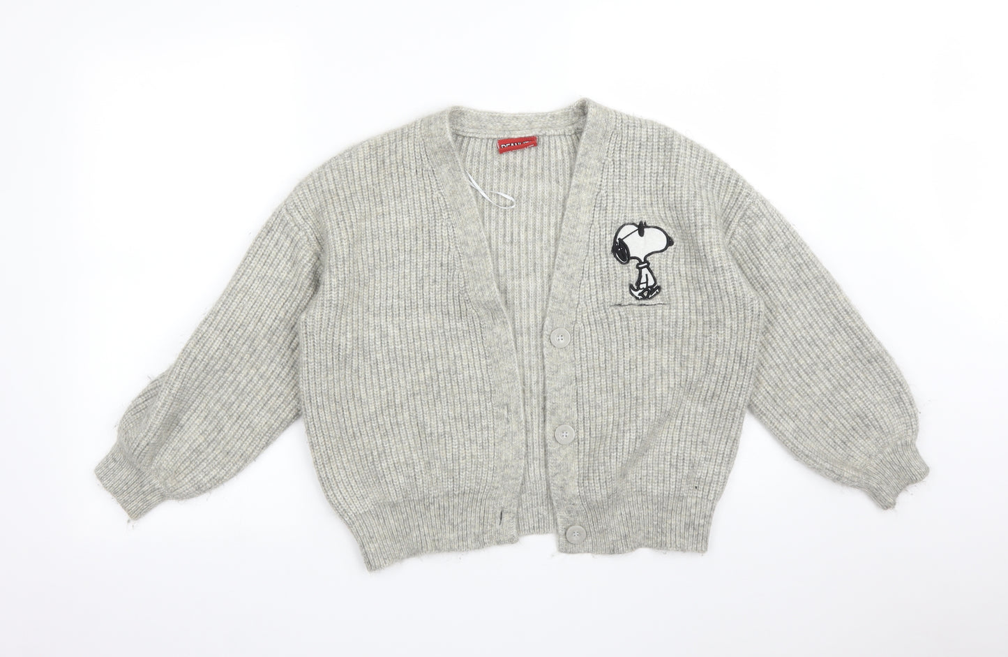 TU Womens Grey   Cardigan Jumper Size 14  - PEANUTS