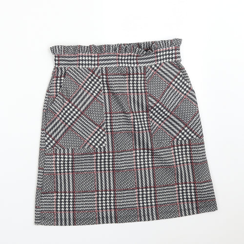 New Look Womens Multicoloured Check  Straight & Pencil Skirt Size 8