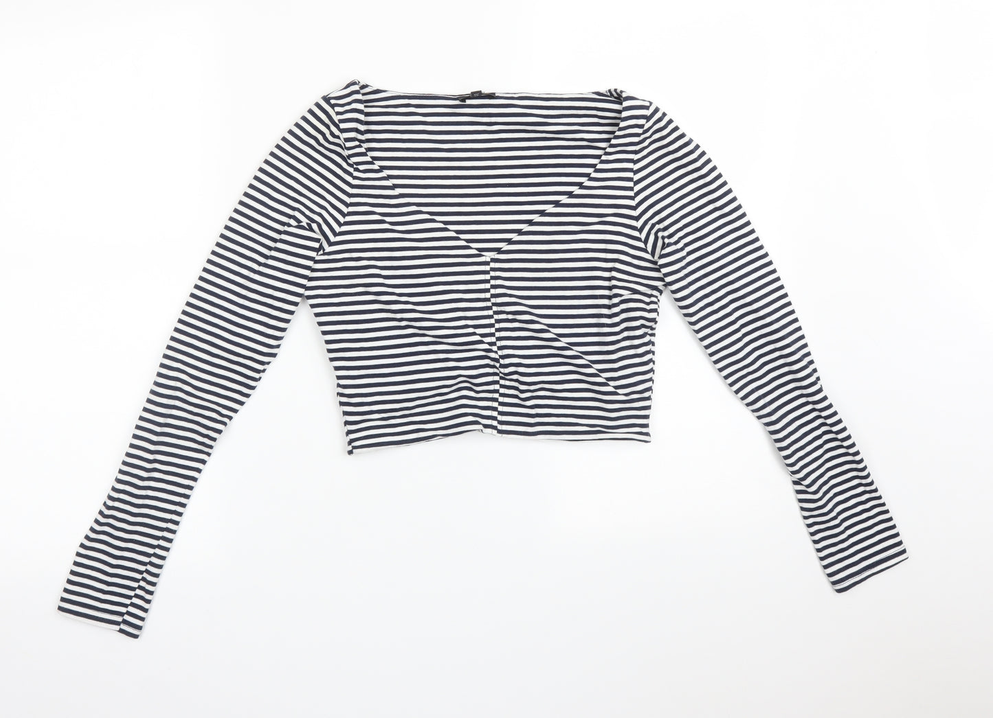 River Island Womens Multicoloured Striped  Basic T-Shirt Size 12