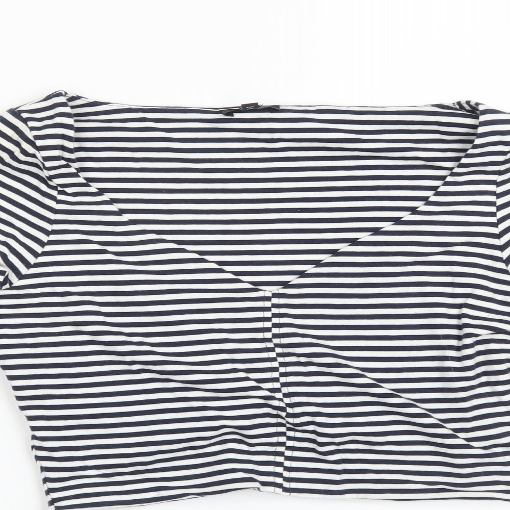 River Island Womens Multicoloured Striped  Basic T-Shirt Size 12
