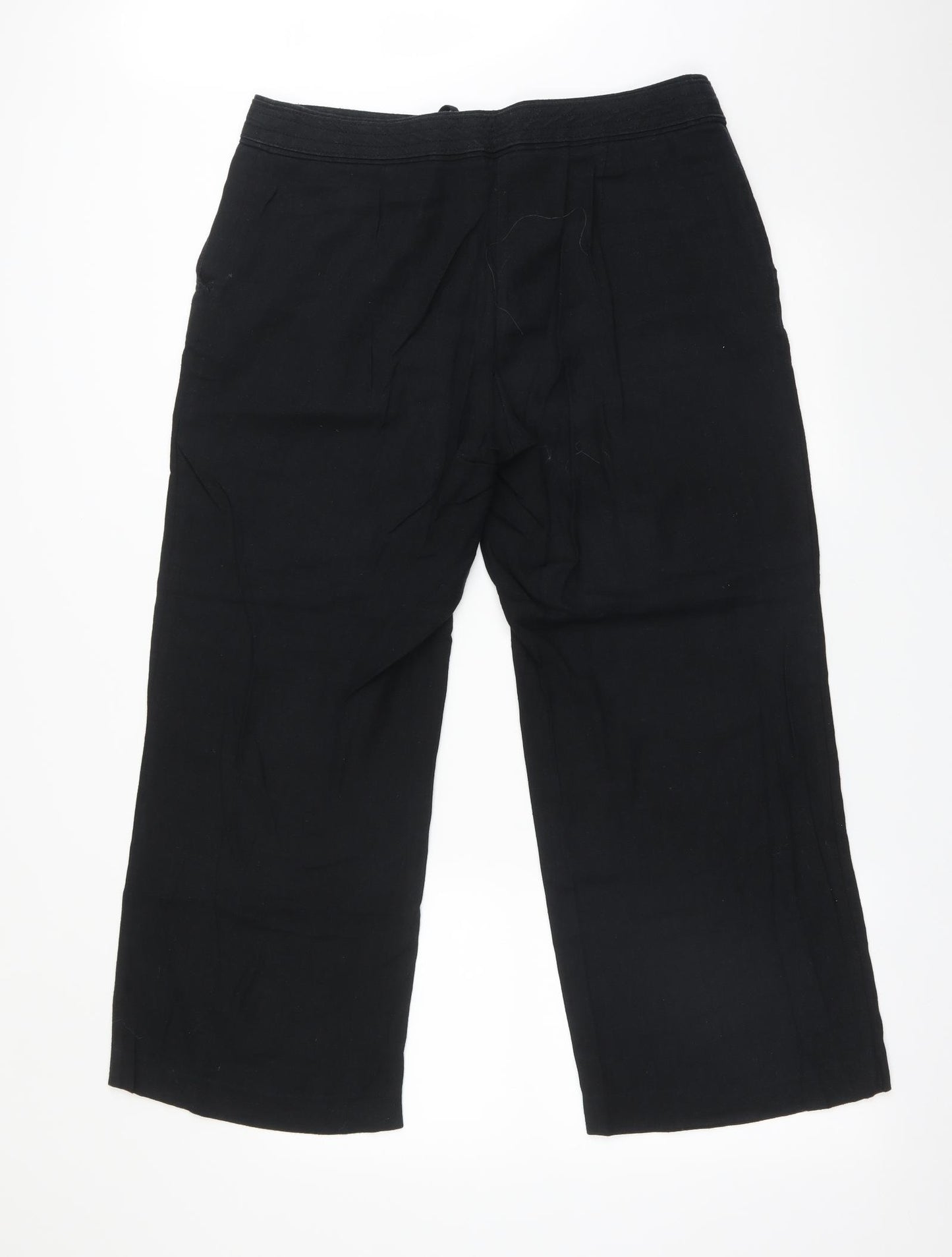 M&S Womens Black   Trousers  Size 16 L26 in