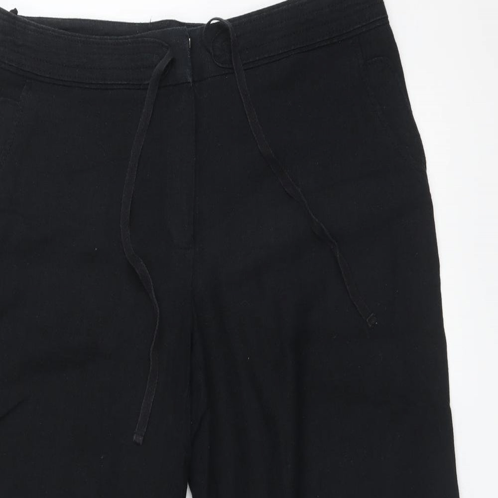 M&S Womens Black   Trousers  Size 16 L26 in