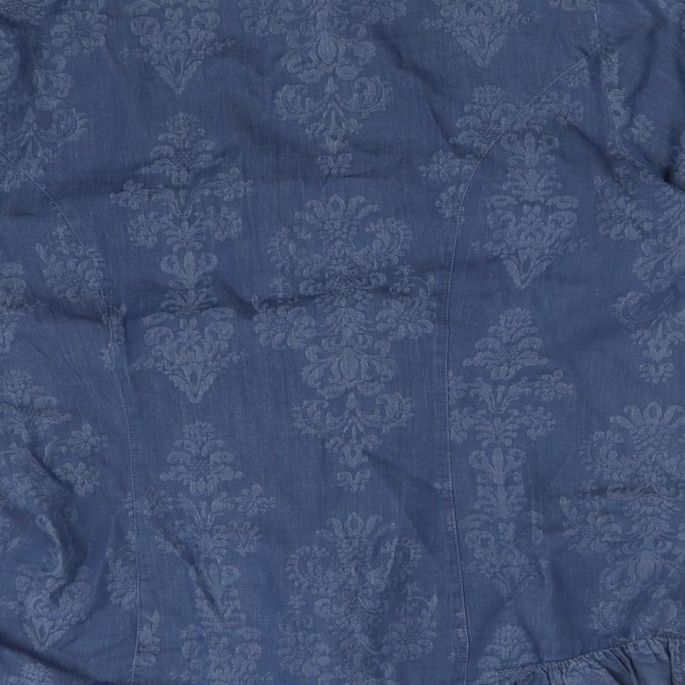 Per Una Womens Blue Paisley  Basic Blouse Size 16