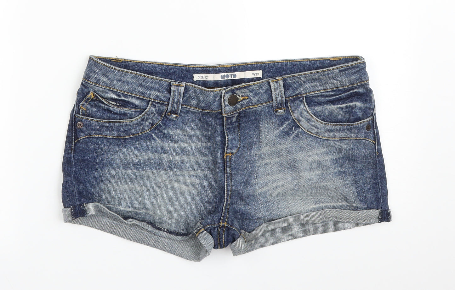 Topshop Womens Blue   Hot Pants Shorts Size 12