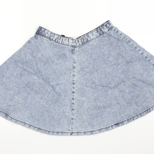 Topshop Womens Blue   Skater Skirt Size 10
