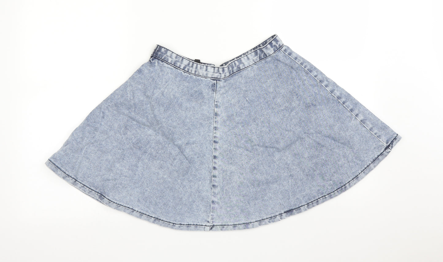 Topshop Womens Blue   Skater Skirt Size 10