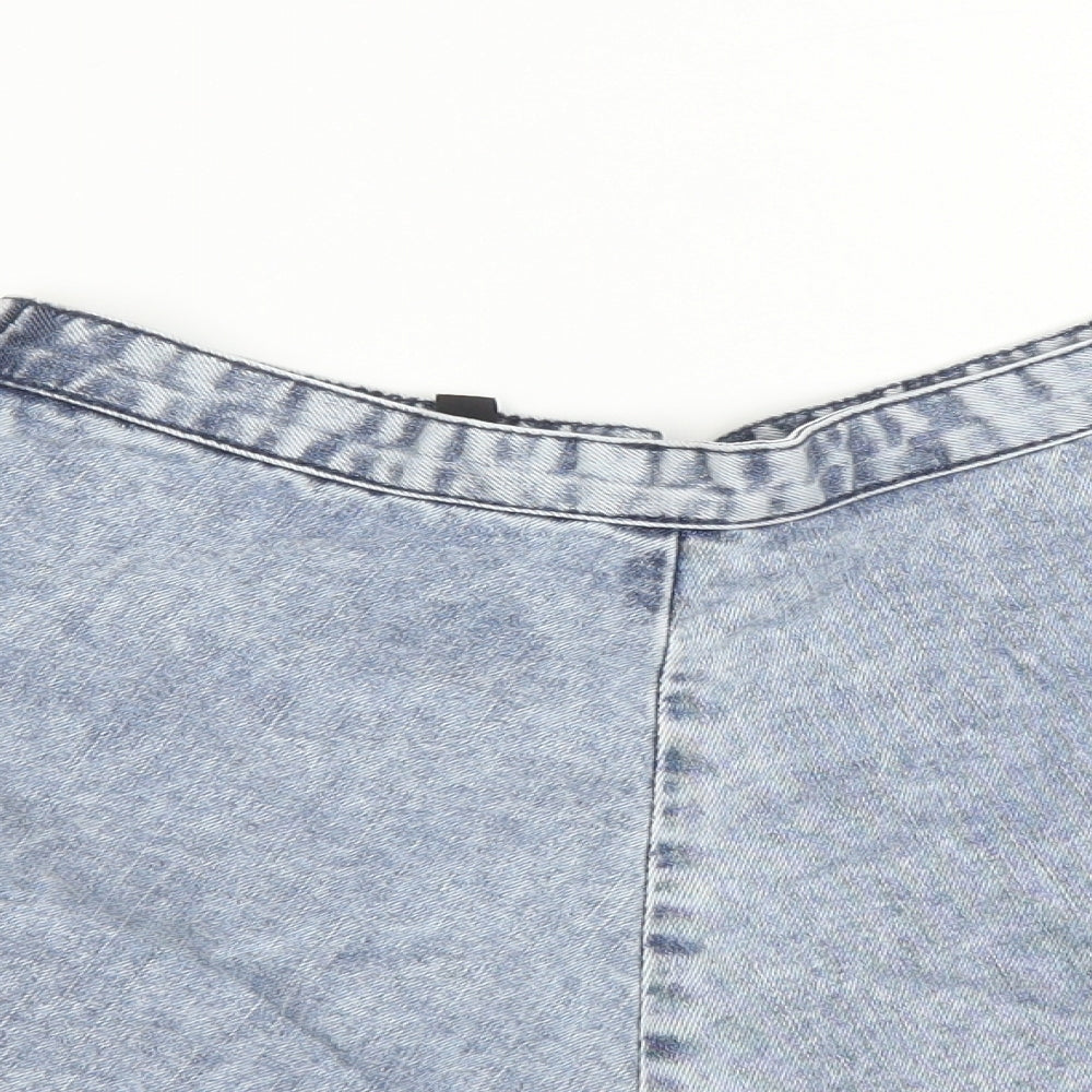 Topshop Womens Blue   Skater Skirt Size 10