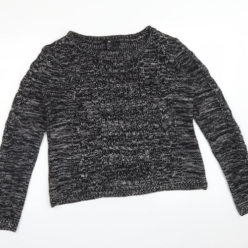 H&M Womens Black   Pullover Jumper Size S