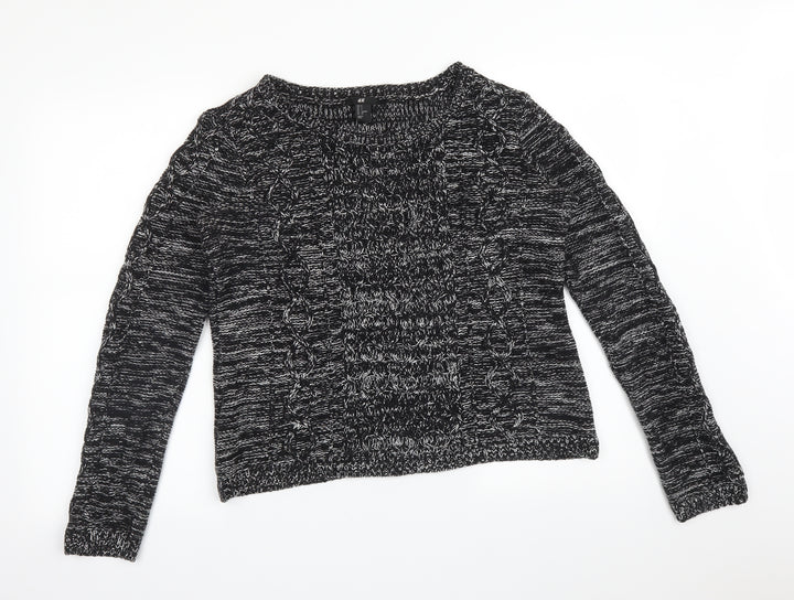 H&M Womens Black   Pullover Jumper Size S