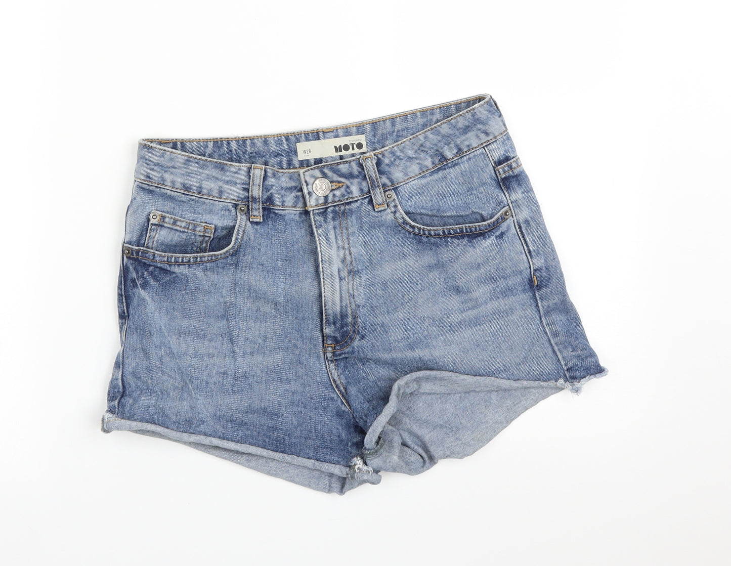 Topshop Womens Blue   Hot Pants Shorts Size 10