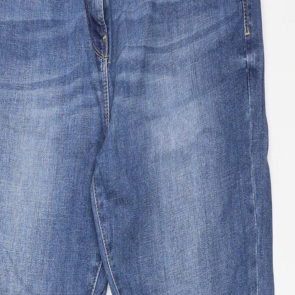 M&S Womens Blue   Straight Jeans Size 14 L27 in