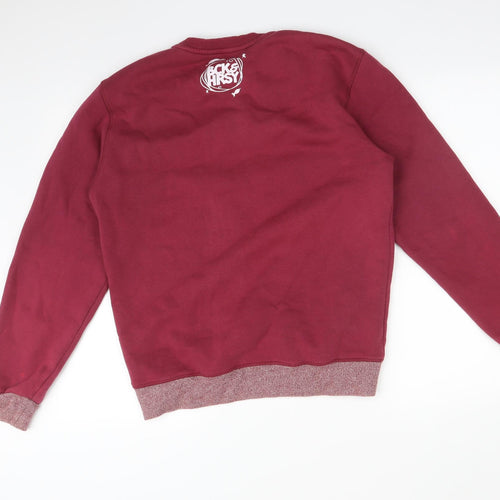 BCK&HRSY Mens Red   Pullover Sweatshirt Size M  - SPACE