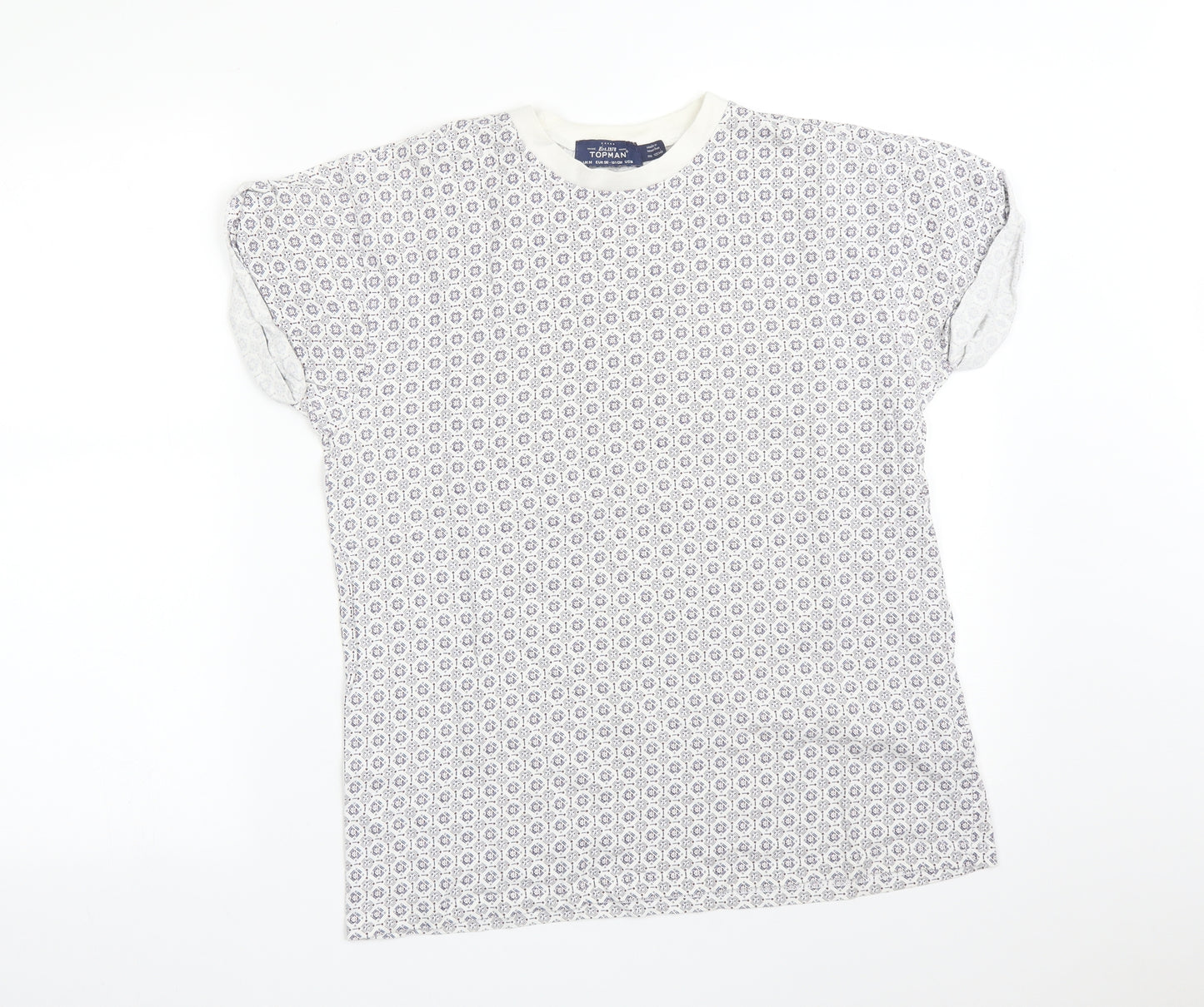 Topman Mens Multicoloured Geometric   T-Shirt Size M