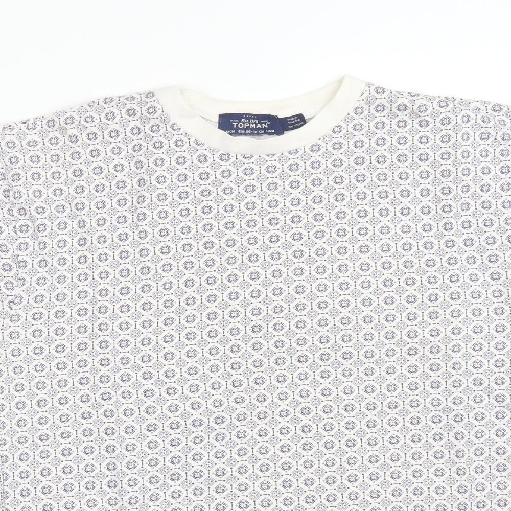 Topman Mens Multicoloured Geometric   T-Shirt Size M