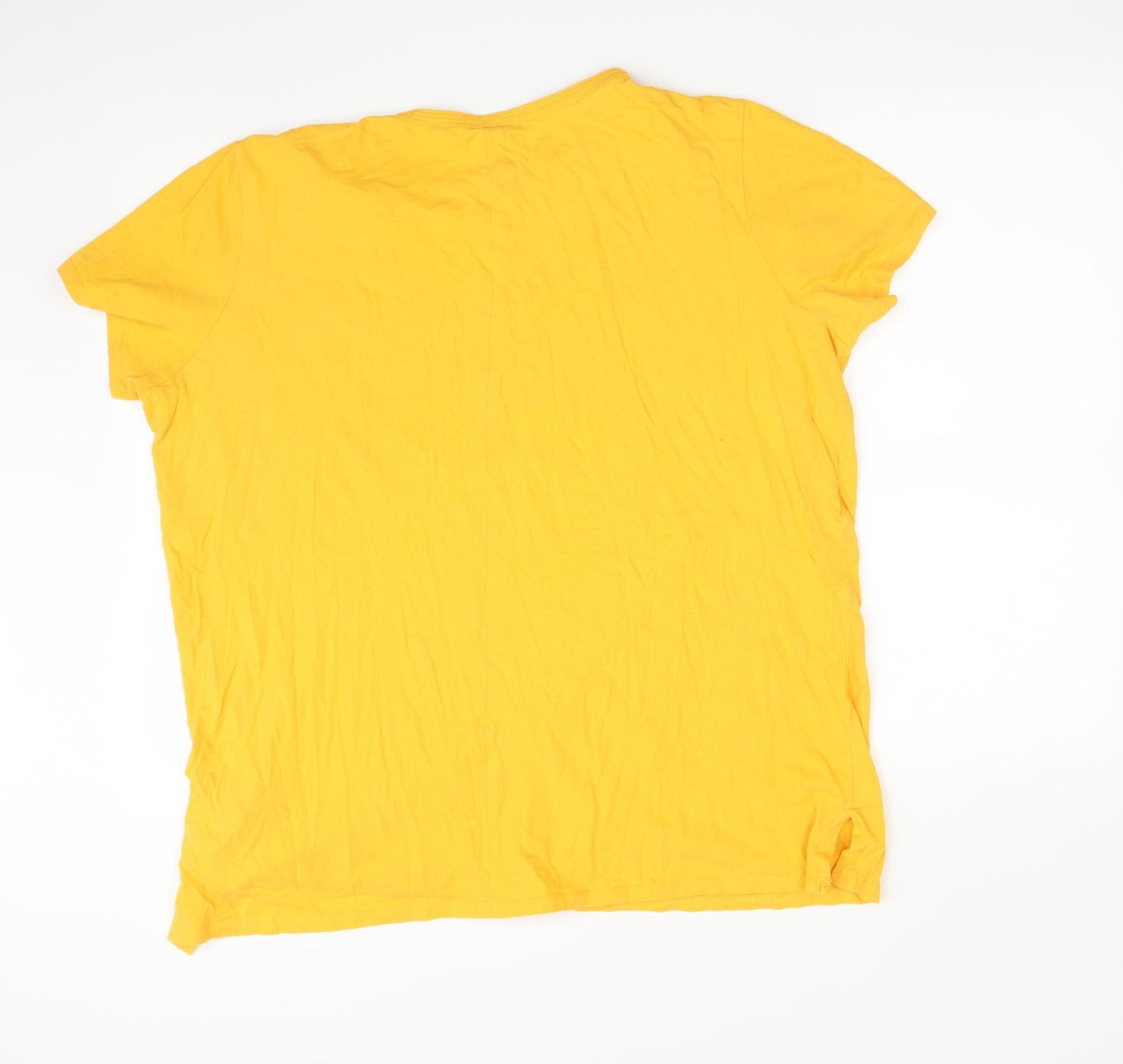 NEXT Womens Yellow Solid   Pyjama Top Size XL  - STARRY EYED