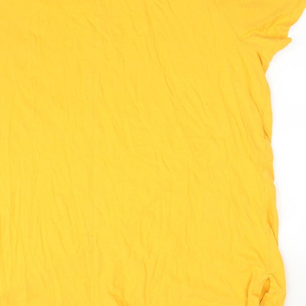 NEXT Womens Yellow Solid   Pyjama Top Size XL  - STARRY EYED