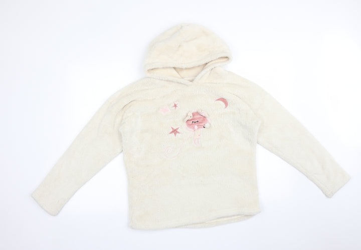 Nutmeg Womens Beige   Pullover Hoodie Size 10  - MOUSE