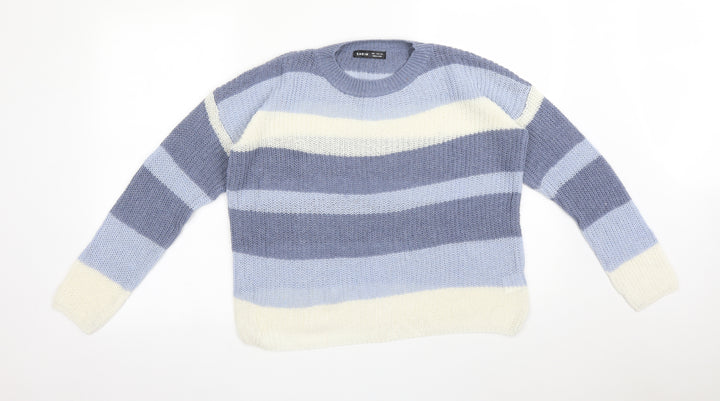 SheIn Womens Multicoloured Striped Pullover Sweatshirt Size S