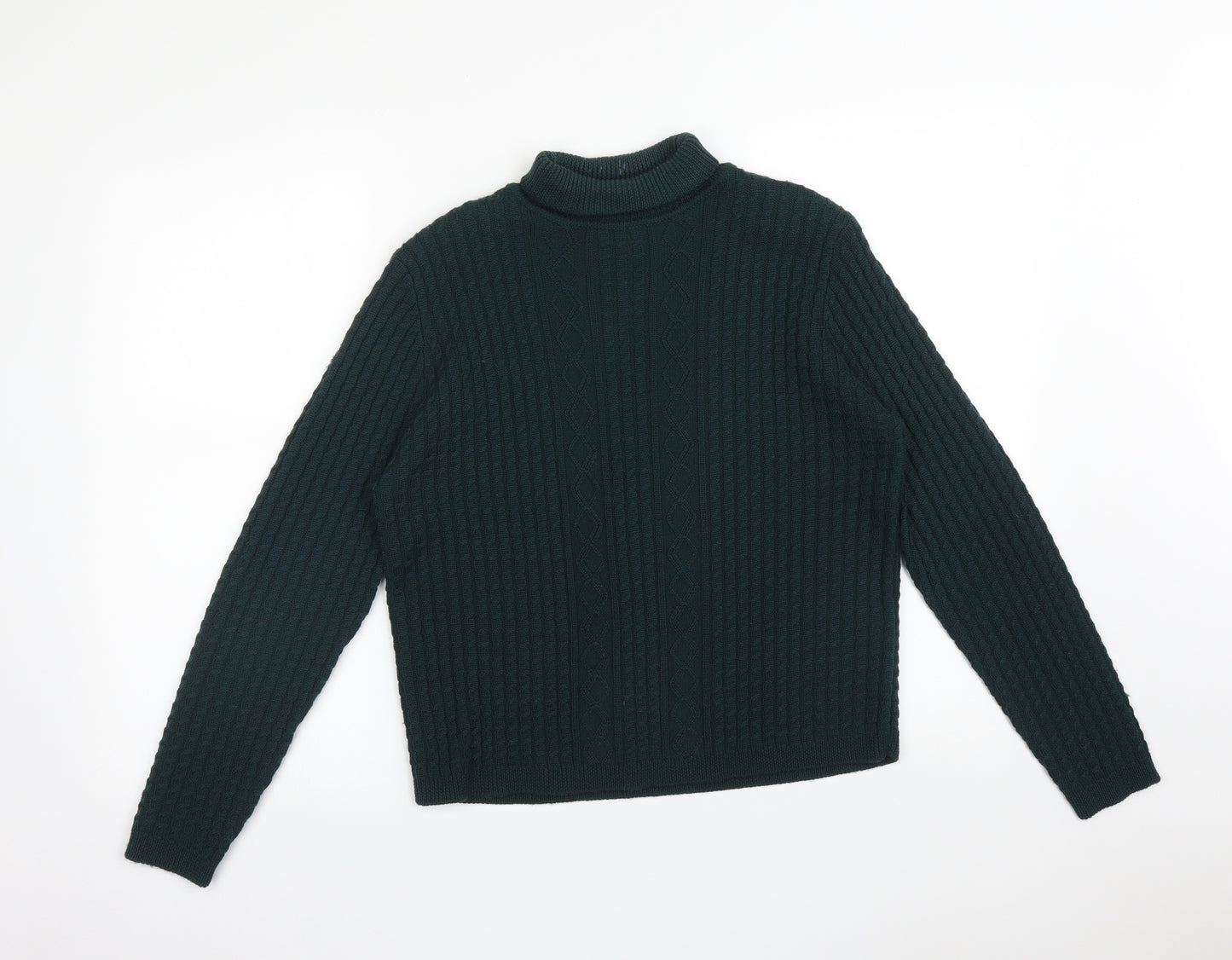 Viyella Womens Green Striped  Pullover Sweatshirt Size M